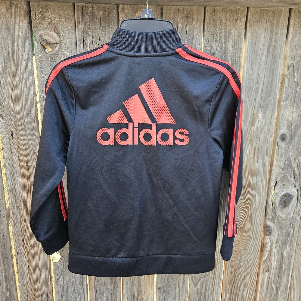 Adidas Black Jacket with Red Stripes Kids - Picture 11 of 15